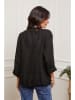 Joséfine Leinen-Cardigan in Schwarz