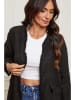 Joséfine Leinen-Cardigan in Schwarz