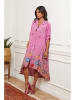 Fleur de Lin Leinen-Kleid "Faroudja" in Pink