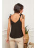Fleur de Lin Lniany top "Filiale" w kolorze czarnym