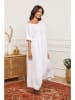 Fleur de Lin Leinen-Kleid "Gustaro" in Weiß