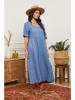 Joséfine Leinen-Kleid in Blau