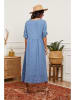 Joséfine Leinen-Kleid in Blau