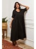 Joséfine Leinen-Kleid in Schwarz