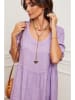La Compagnie Du Lin Leinen-Kleid in Lila