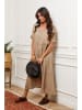 Joséfine Leinen-Kleid in Beige