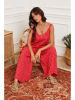 Joséfine Leinen-Jumpsuit in Rot