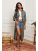 La Compagnie Du Lin Leinen-Cardigan in Khaki