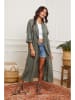 La Compagnie Du Lin Leinen-Cardigan in Khaki