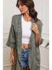 La Compagnie Du Lin Leinen-Cardigan in Khaki