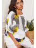 Joséfine Linnen blouse wit/meerkleurig