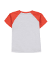 Kanz Shirt in Orange/ Weiß