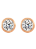 METROPOLITAN Pozłacane kolczyki-wkrętki z kryształkami Swarovski