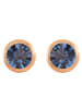 METROPOLITAN Rosévergulde oorstekers met Swarovski-kristallen