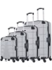 BlueStar 4tlg. Hardcase-Trolleyset "Ottawa" in Grau
