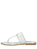 Mexx Skórzane klapki w kolorze srebrnym