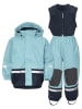 Didriksons 2-delige regenoutfit "Boardman" turquoise/donkerblauw