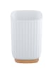 Wenko 2-delige set: tandenborstelbekers "Rotello" wit - (B)8,6 x (H)11,1 x (D)8,6 cm