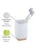 Wenko 2-delige set: tandenborstelbekers "Rotello" wit - (B)8,6 x (H)11,1 x (D)8,6 cm