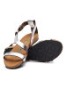 Comfortfusse Skórzane sandały w kolorze srebrnym