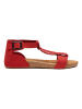 Comfortfusse Leren sandalen rood
