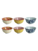 Ard'time 6-delige set: kommen "Hilo" meerkleurig - Ø 11 cm