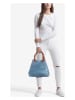 Anna Morellini Leder-Schultertasche "Fosdinovo" in Hellblau - (B)37 x (H)45 x (T)15 cm