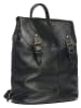 Anna Morellini Leder-Rucksack "Montichiari" in Schwarz - (B)31 x (H)37 x (T)15 cm