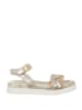 Patrizia Pepe Leder-Sandalen in Gold/ Silber