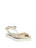 Patrizia Pepe Leder-Sandalen in Gold/ Silber