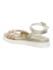 Patrizia Pepe Leren sandalen zilverkleurig/goudkleurig