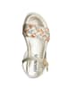 Patrizia Pepe Leder-Sandalen in Gold/ Silber