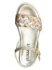 Patrizia Pepe Leren sandalen zilverkleurig/goudkleurig