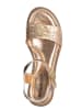 Patrizia Pepe Leren sandalen goudkleurig
