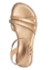 Patrizia Pepe Skórzane sandały w kolorze złotym