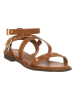 Patrizia Pepe Skórzane sandały w kolorze jasnobrązowym