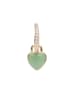 U.S. Polo Assn. Vergulde creool met hanger lichtgroen