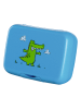 LEONARDO Lunchbox "Krokodil" in Blau - (B)19 x (H)6,6 x (T)13,5 cm