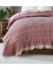 Colourful Cotton Bedsprei in "Etno" bordeaux