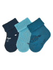 Sterntaler 3er-Set: Baby-Socken in Blau