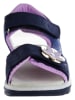 Jela shoes Leder-Sandalen in Dunkelblau/ Lila