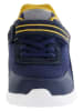 Jela shoes Leren sneakers donkerblauw/geel