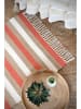 STOF France Tapijt "Yacht" koraalrood/beige/wit - (L)60 x (B)90 cm