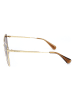 MAX & CO Damskie okulary przeciwsłoneczne w kolorze złoto-brązowym