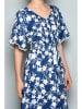 Tarifa Kleid in Dunkelblau/ Weiß