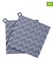 RIG-TIG 2er-Set: Topflappen "Hold on" in Dunkelblau - (L)20,5 x (B)20,5 cm