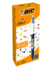 Bic Vierfarb-Druckkugelschreiber "4 colours - Messages" - 12 Stück