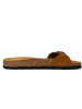 billowy Skórzane klapki w kolorze brązowym