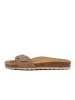 billowy Leren slippers beige