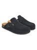 billowy Leren clogs zwart